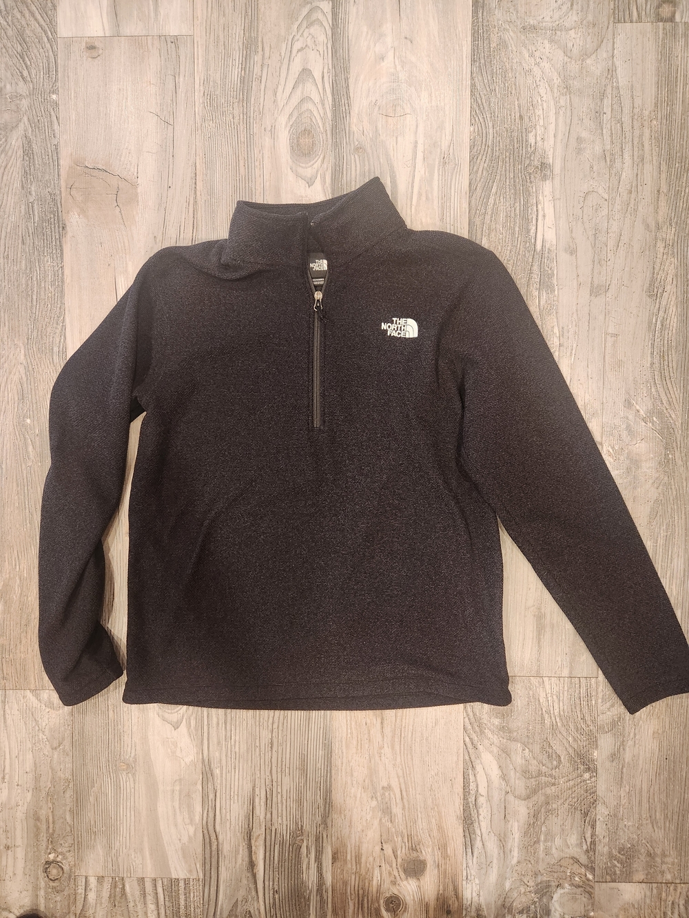 The North Face Dark Charcoal Zip Fleece Pullover
